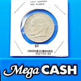 Germany 1958 Max Planck 2 Deutsche Mark 1858-1947